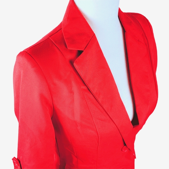 New Look 2 Button Blazer Roll Tab Sleeves Small - Picture 2 of 7